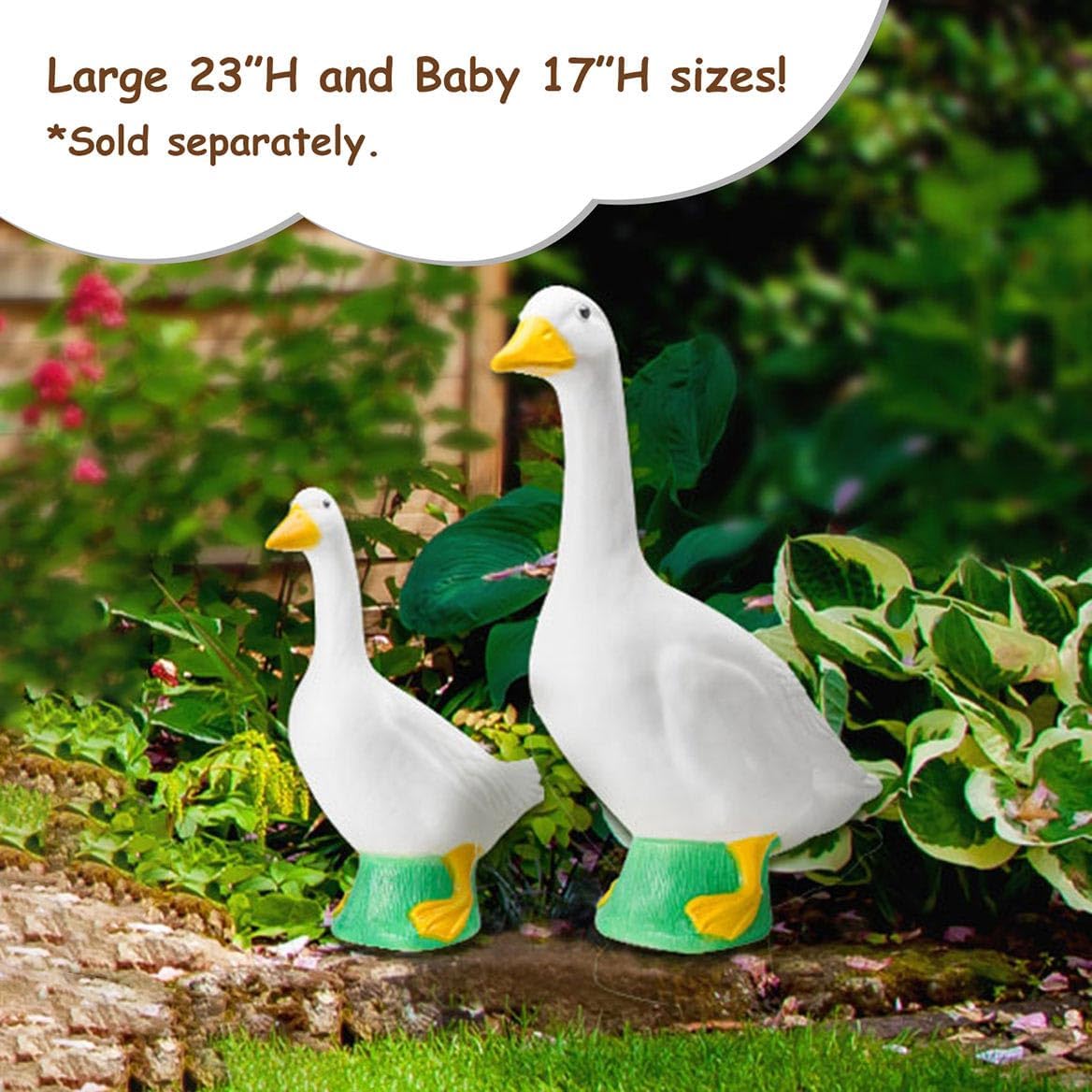 Dress-Up Porch Goose Statue – Fillable Outdoor Garden Goose in 3 Sizes