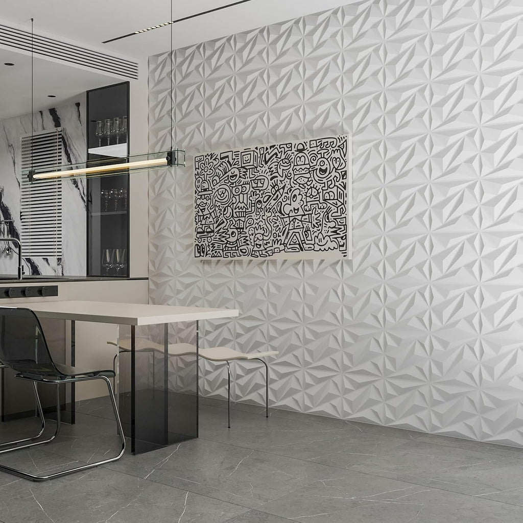 🔥33 Pack 3D Diamond Wall Panels – Cover 32 Sq.Ft!✨
