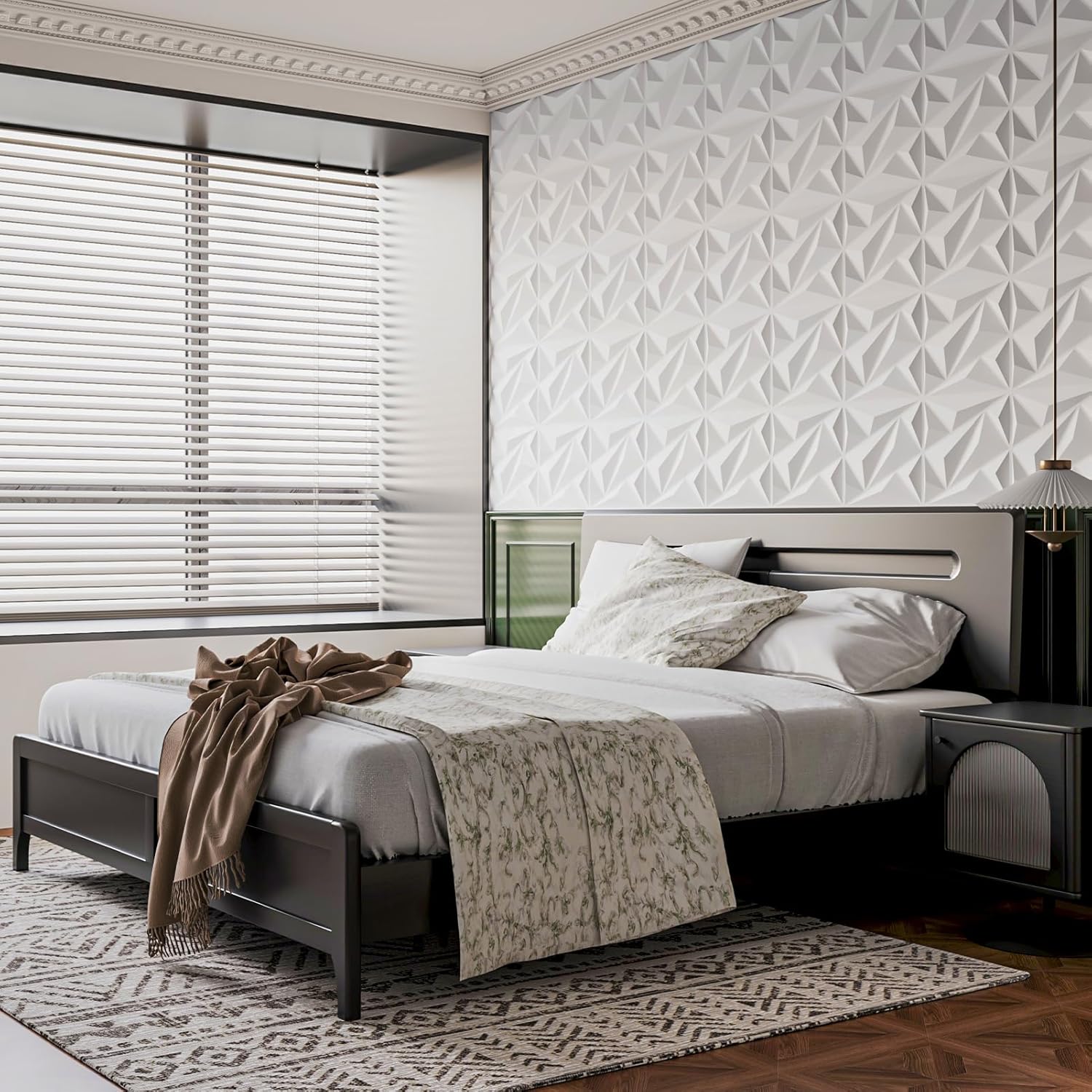 🔥33 Pack 3D Diamond Wall Panels – Cover 32 Sq.Ft!✨