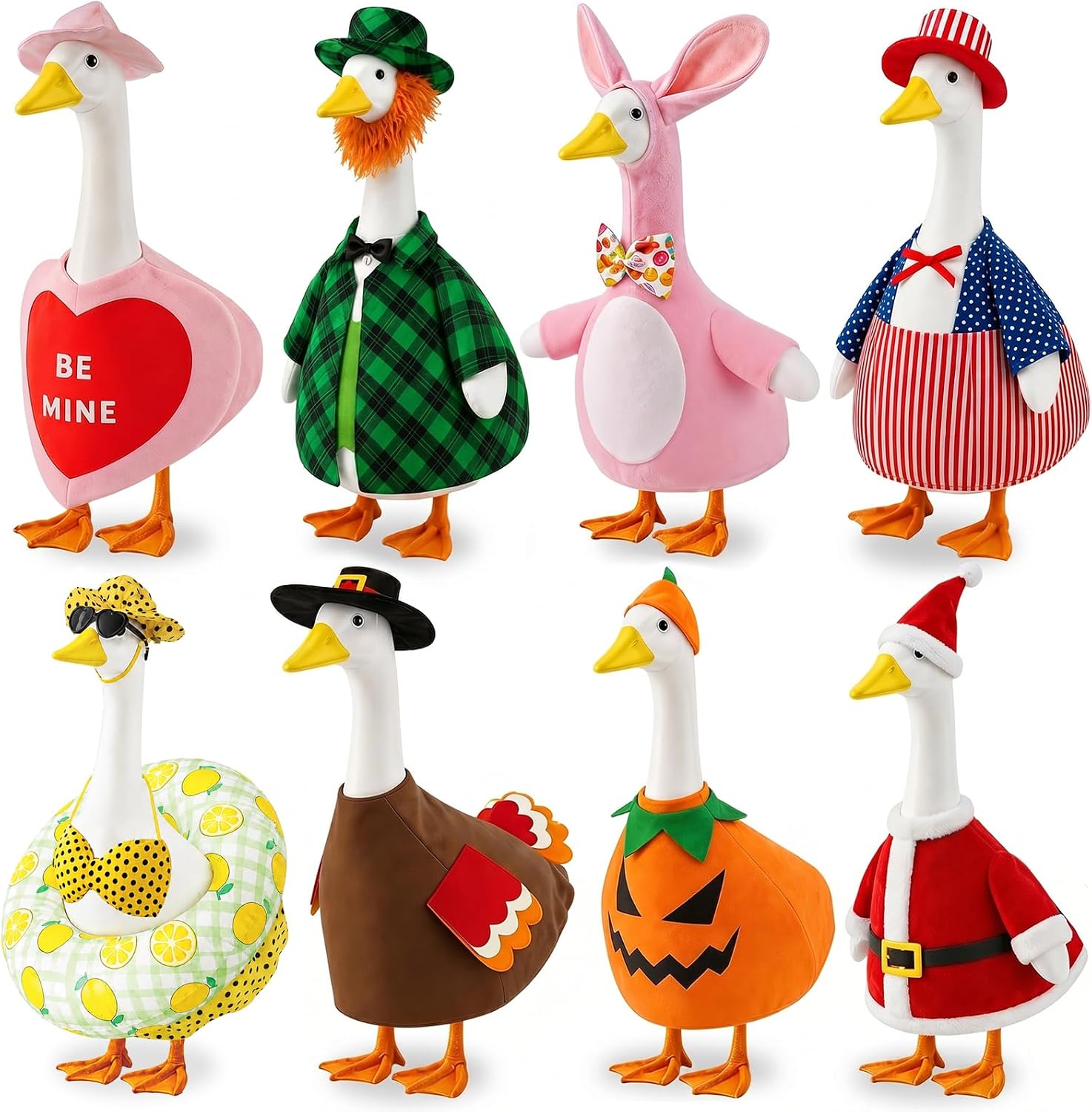 8 Holiday Porch Goose Outfits – Classic 23" Collection