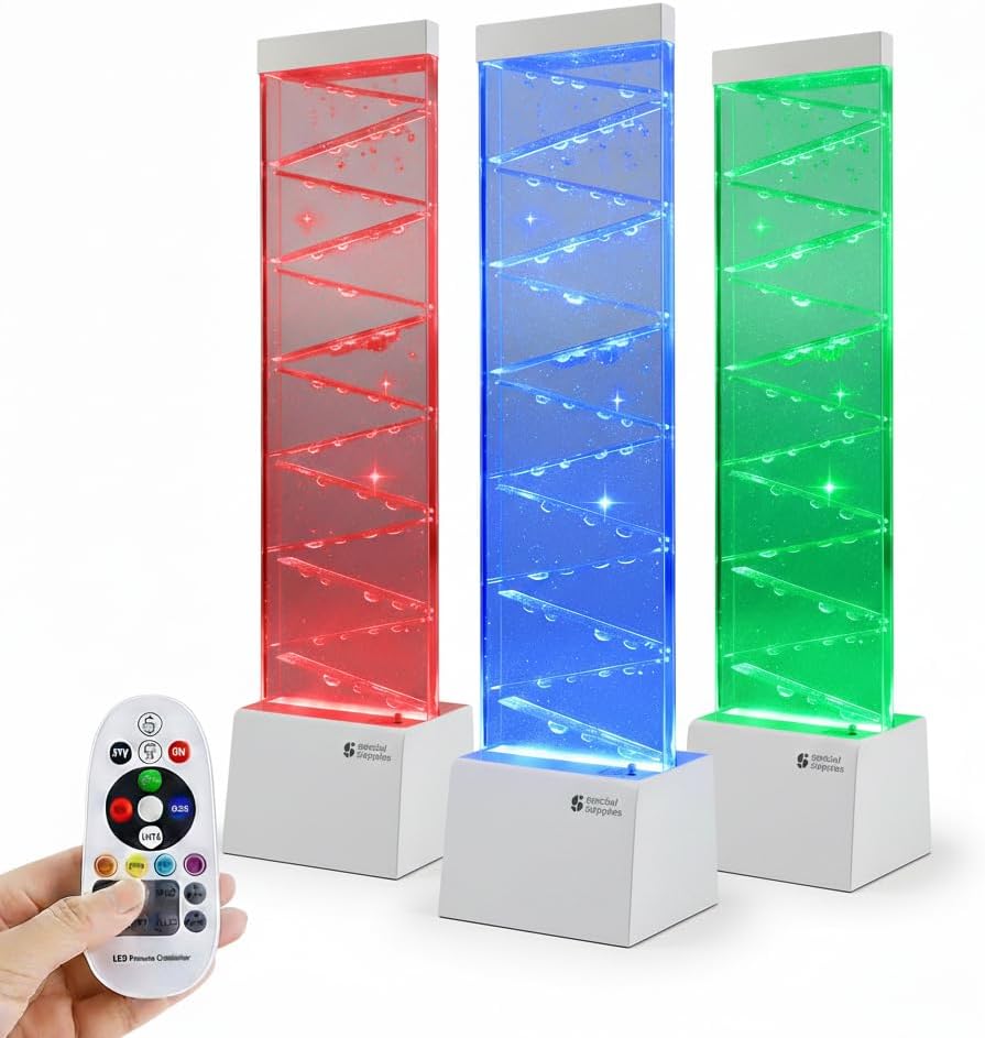 Color-Changing Sensory Bubble Lamp – RGB Floor Light with Remote