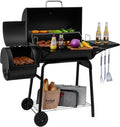 Charcoal BBQ Grill + Offset Smoker + 823 Sq. In.