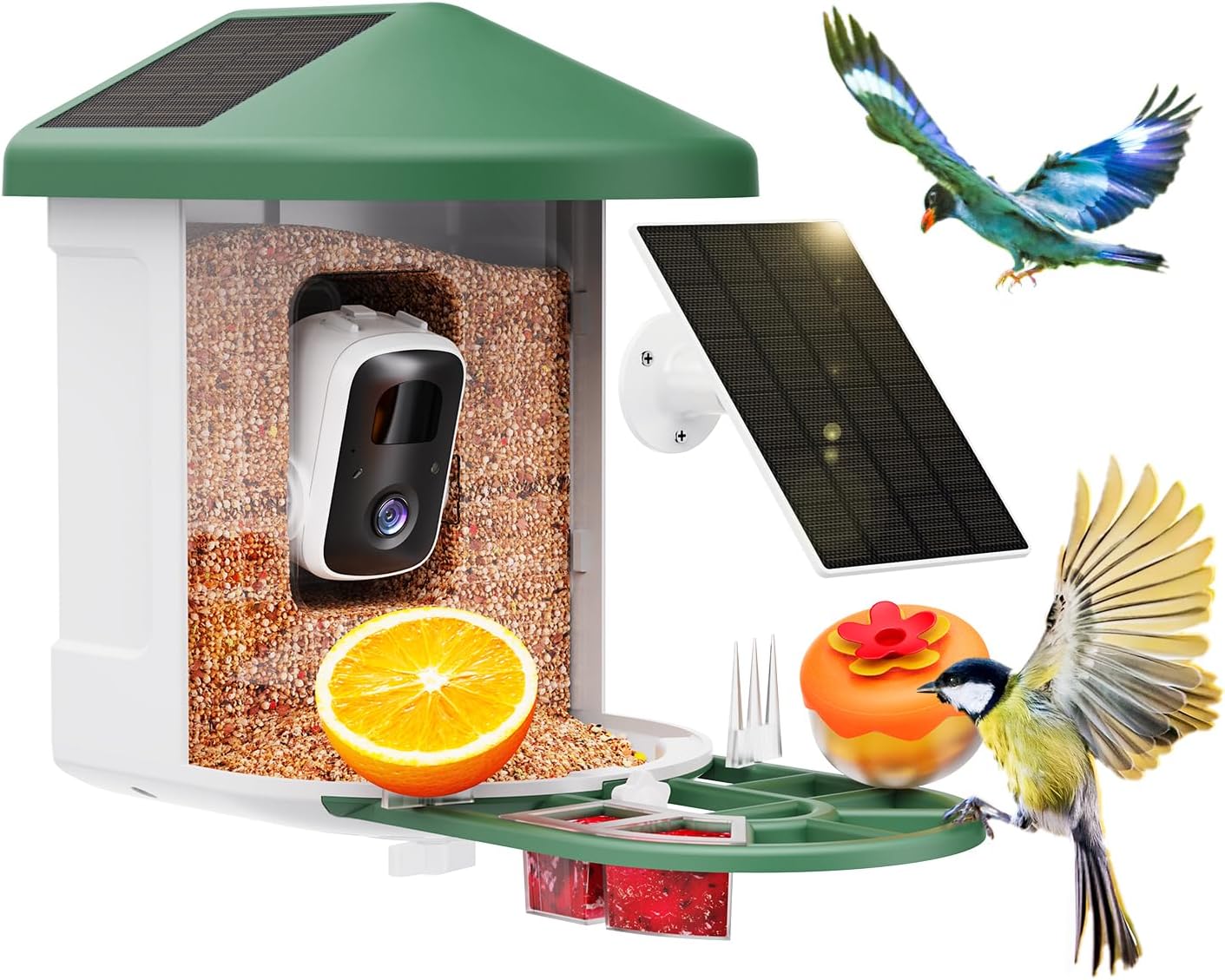Smart Solar Bird Feeder with 2K Camera & AI Bird ID