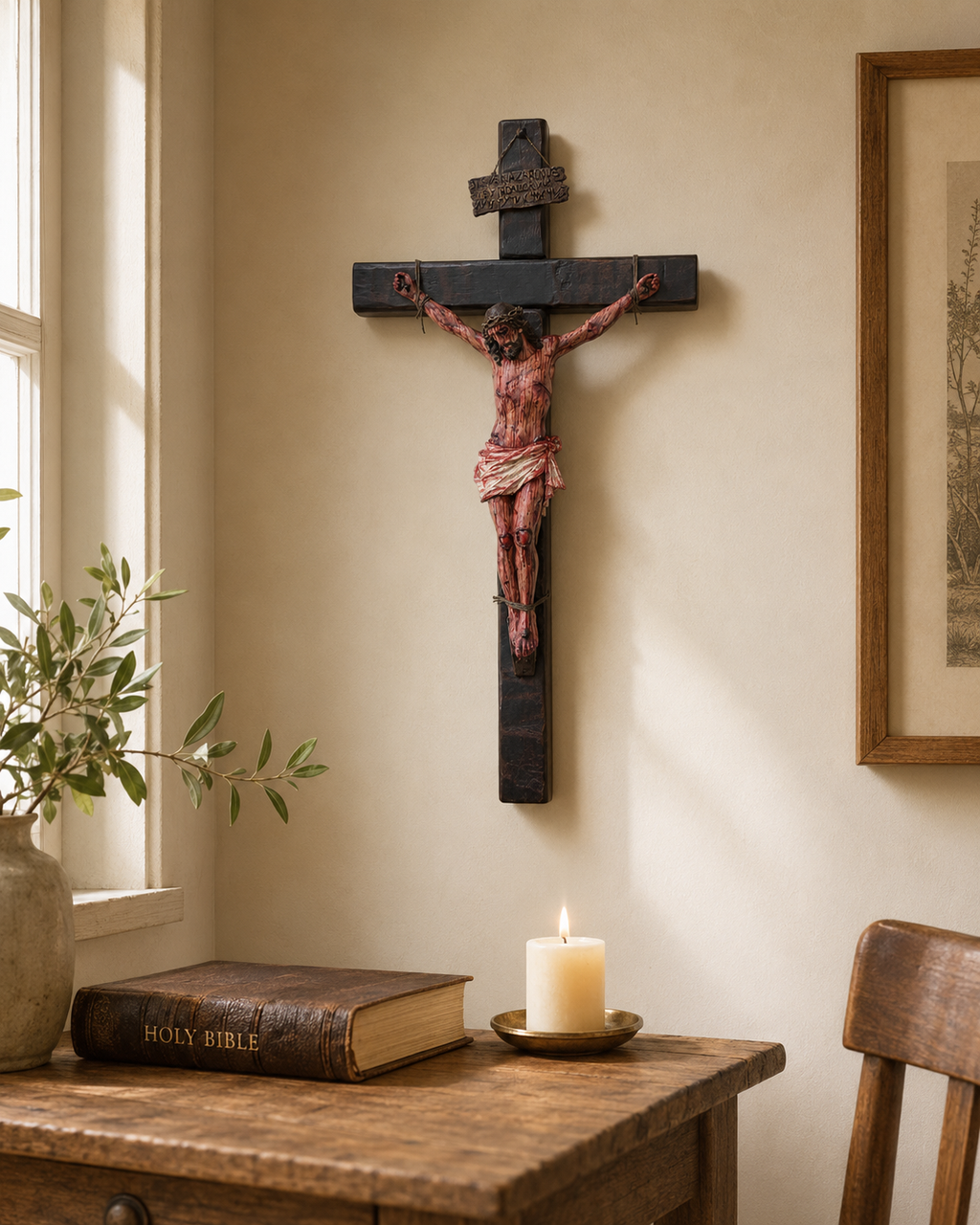 Pre-Blessed Jesus Crucifix for Home Prayer & Reflection