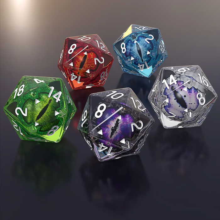 👁️ Dragon Eye Dice Set – Stare Into Your Fate