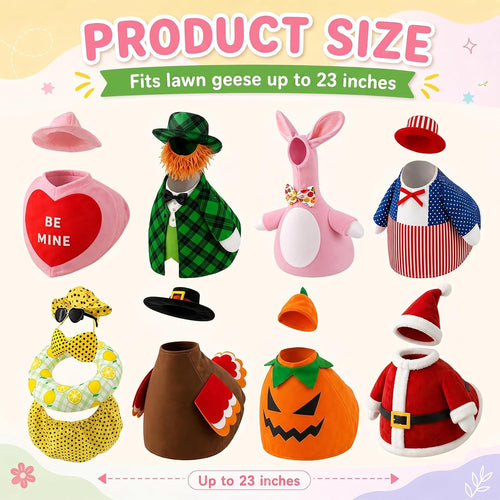8 Holiday Porch Goose Outfits – Classic 23" Collection