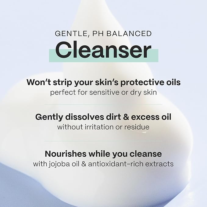 🌱 Hydrating Cream Cleanser with Green Tea & Hyaluronic Acid