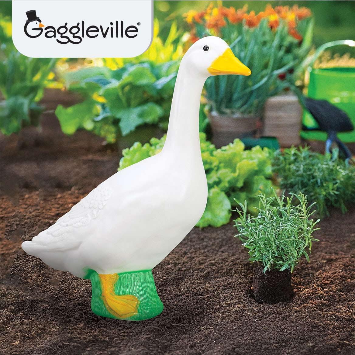 Dress-Up Porch Goose Statue – Fillable Outdoor Garden Goose in 3 Sizes
