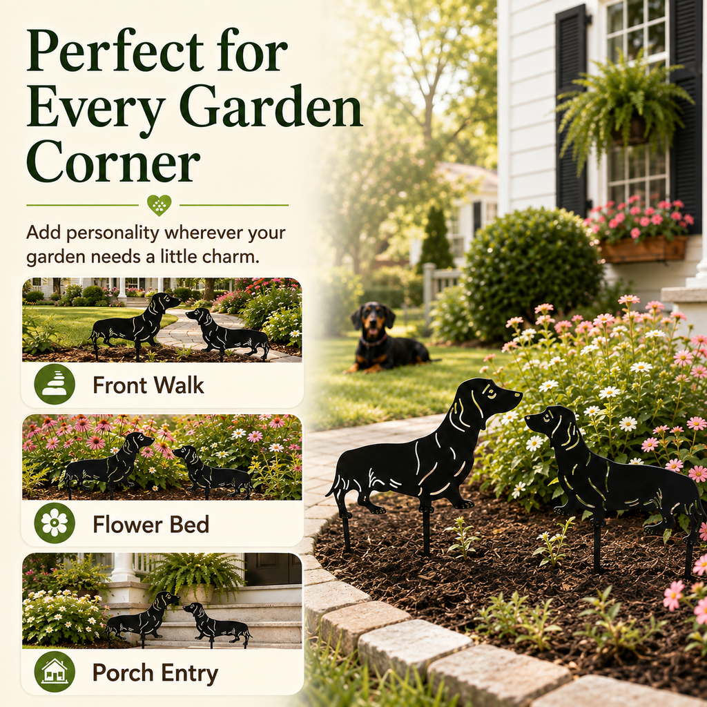Dachshund Metal Garden Decor – Gift for Dog Lovers