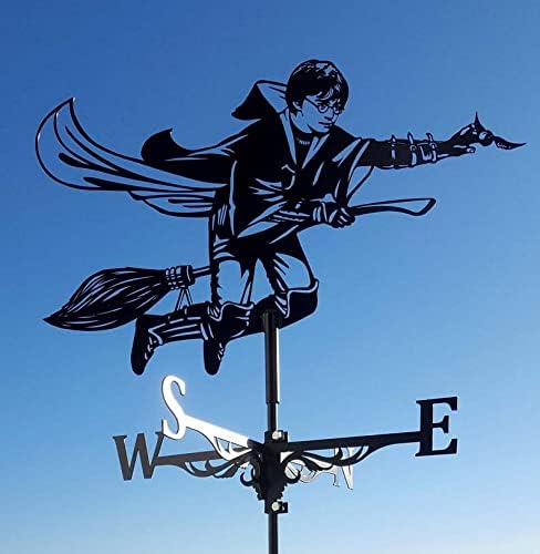 Harry Potter Metal Weather Vane – Flying Broom Outdoor Decor