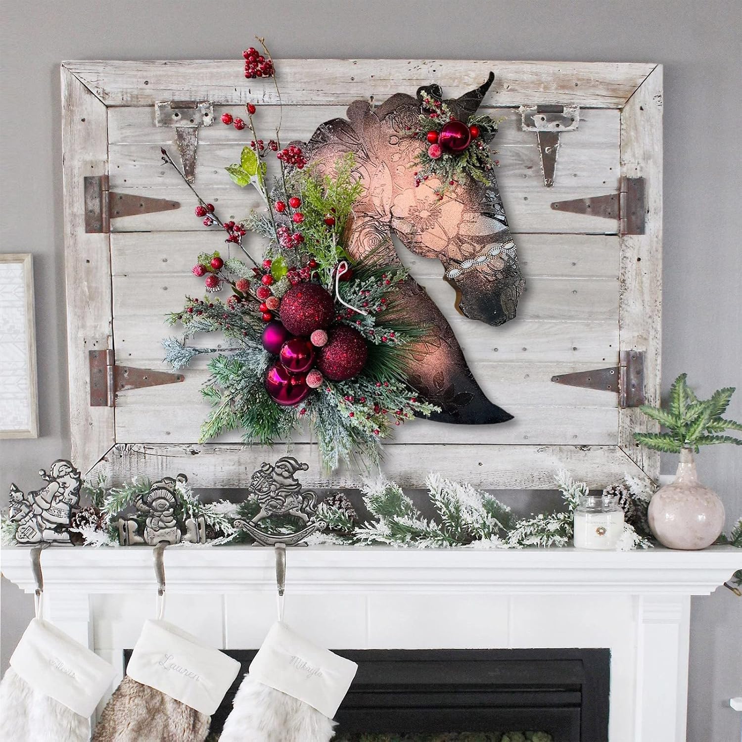 🌲🐴Horse Head Wreath for Christmas | Single, Pair & Family Bundles✨