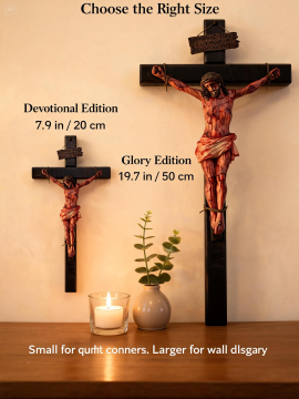 Pre-Blessed Jesus Crucifix for Home Prayer & Reflection