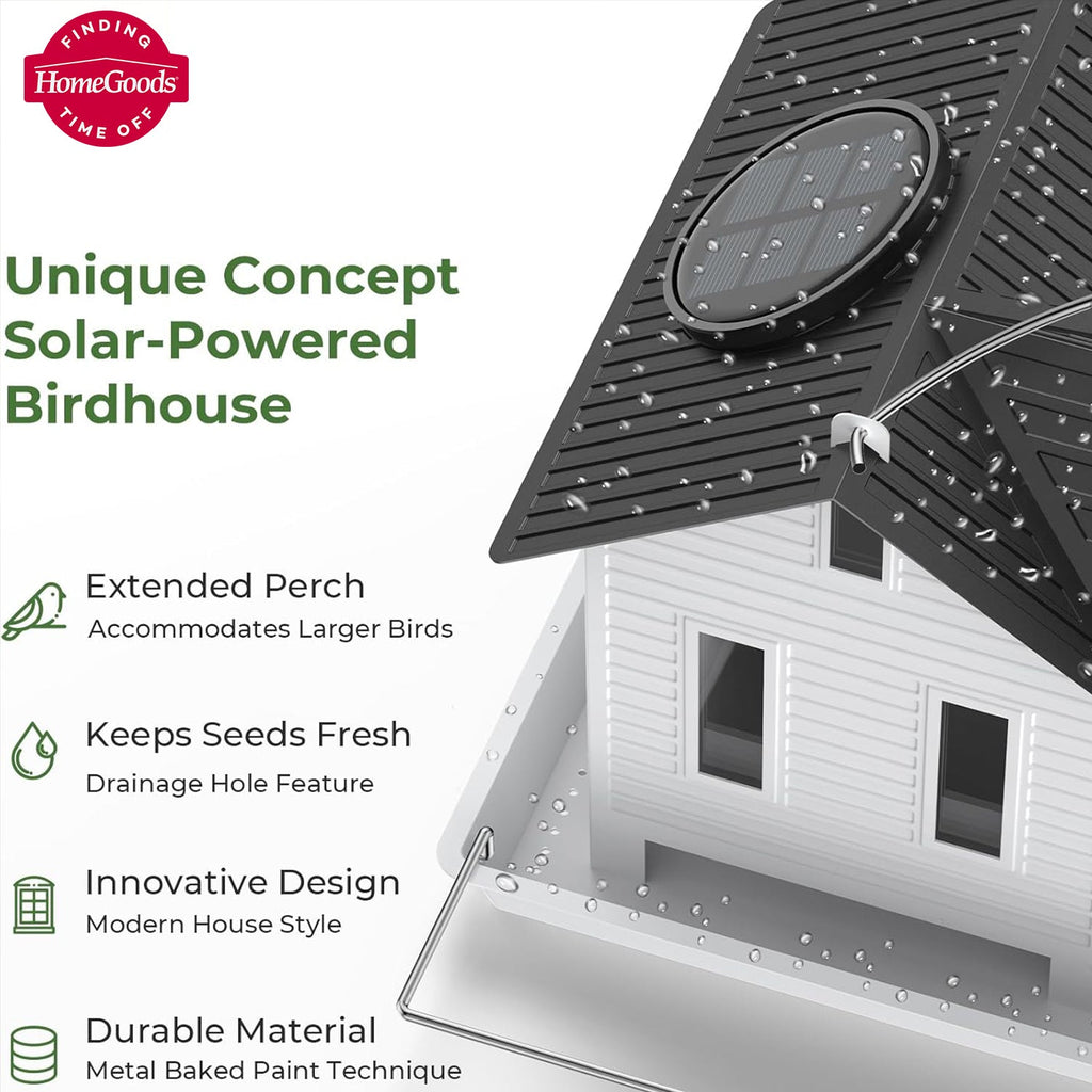 Solar Birdhouse Feeder with Auto-Glow Window Light🐦