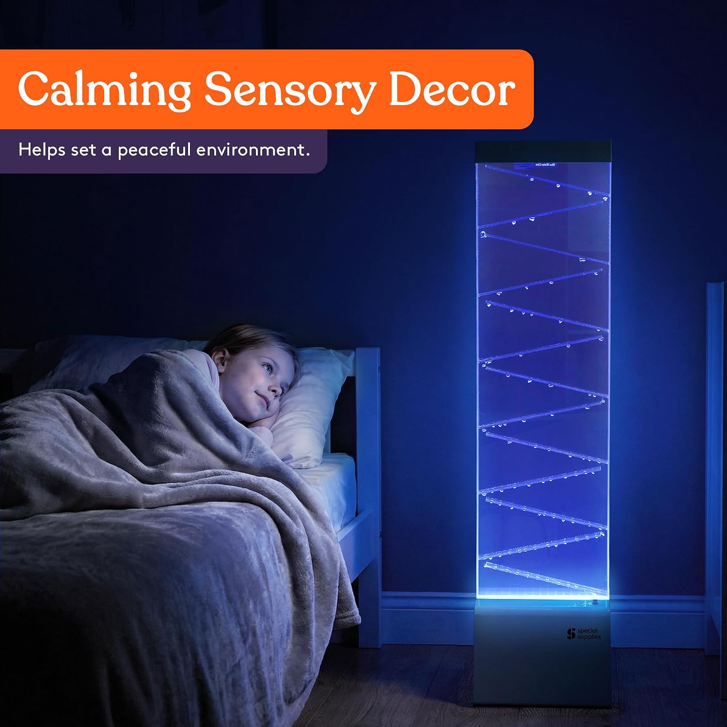 Color-Changing Sensory Bubble Lamp – RGB Floor Light with Remote