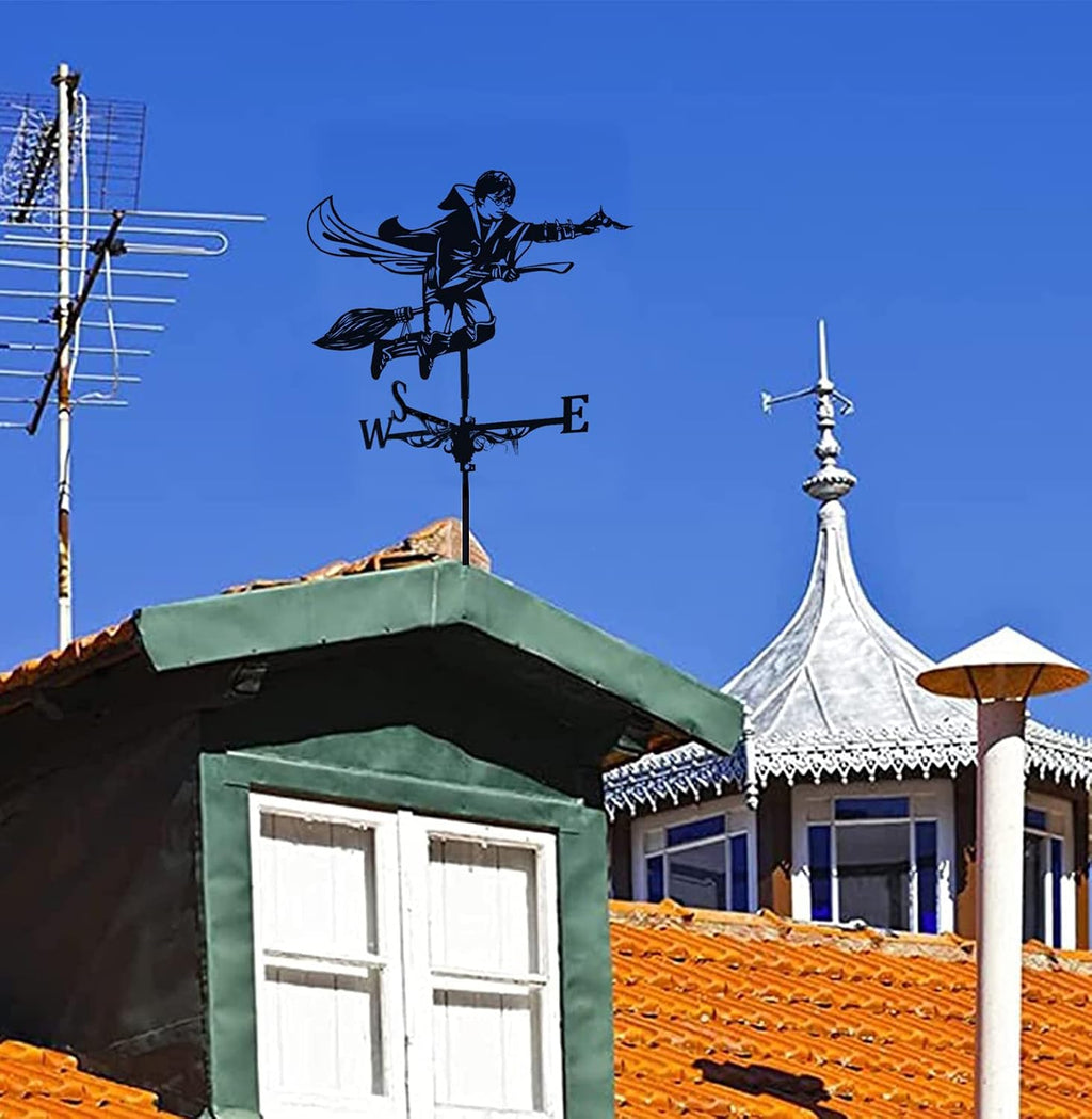 Harry Potter Metal Weather Vane – Flying Broom Outdoor Decor
