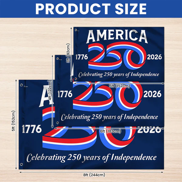 America 250 Anniversary Flag – 1776–2026 Patriotic Outdoor Decor