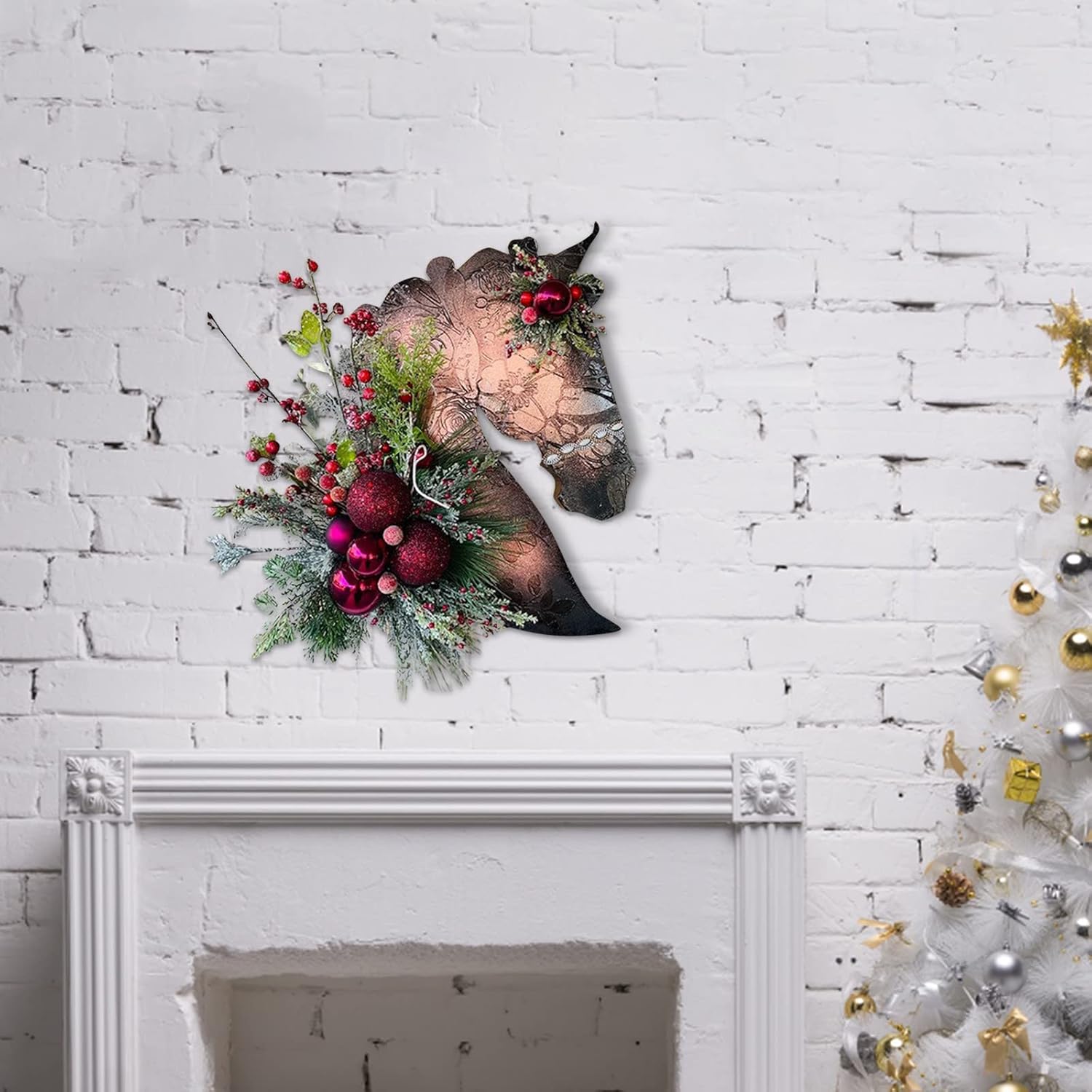 🌲🐴Horse Head Wreath for Christmas | Single, Pair & Family Bundles✨