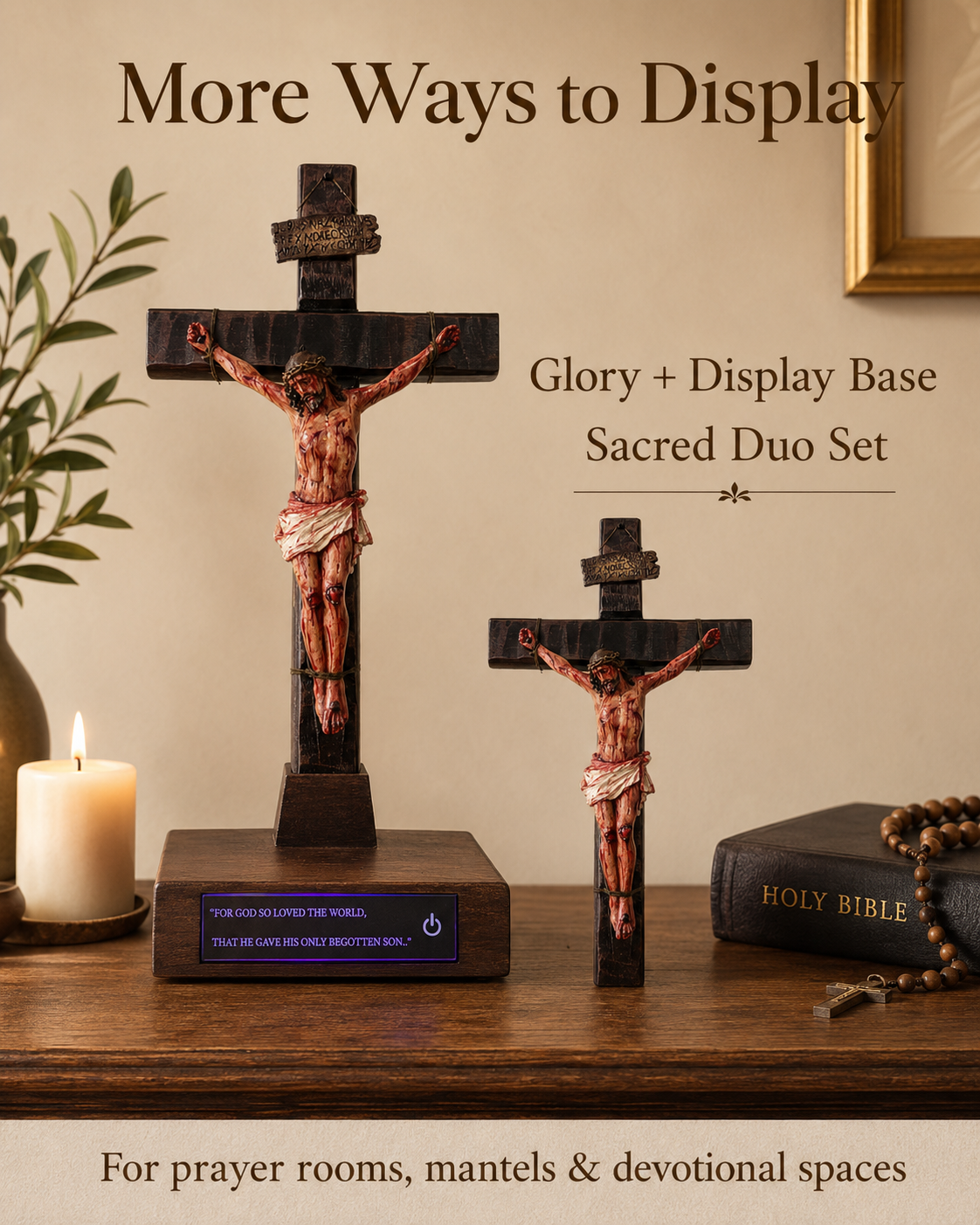 Pre-Blessed Jesus Crucifix for Home Prayer & Reflection