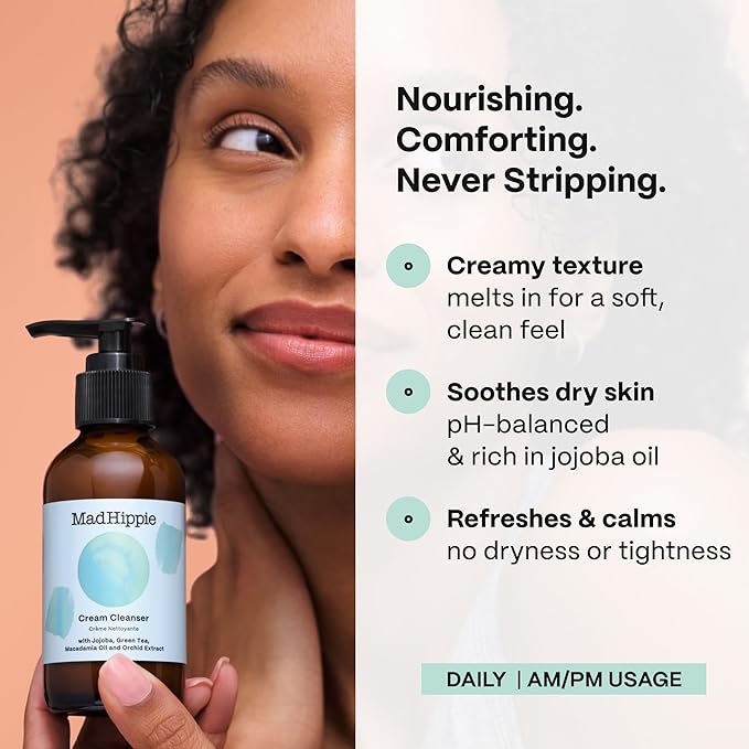 🌱 Hydrating Cream Cleanser with Green Tea & Hyaluronic Acid