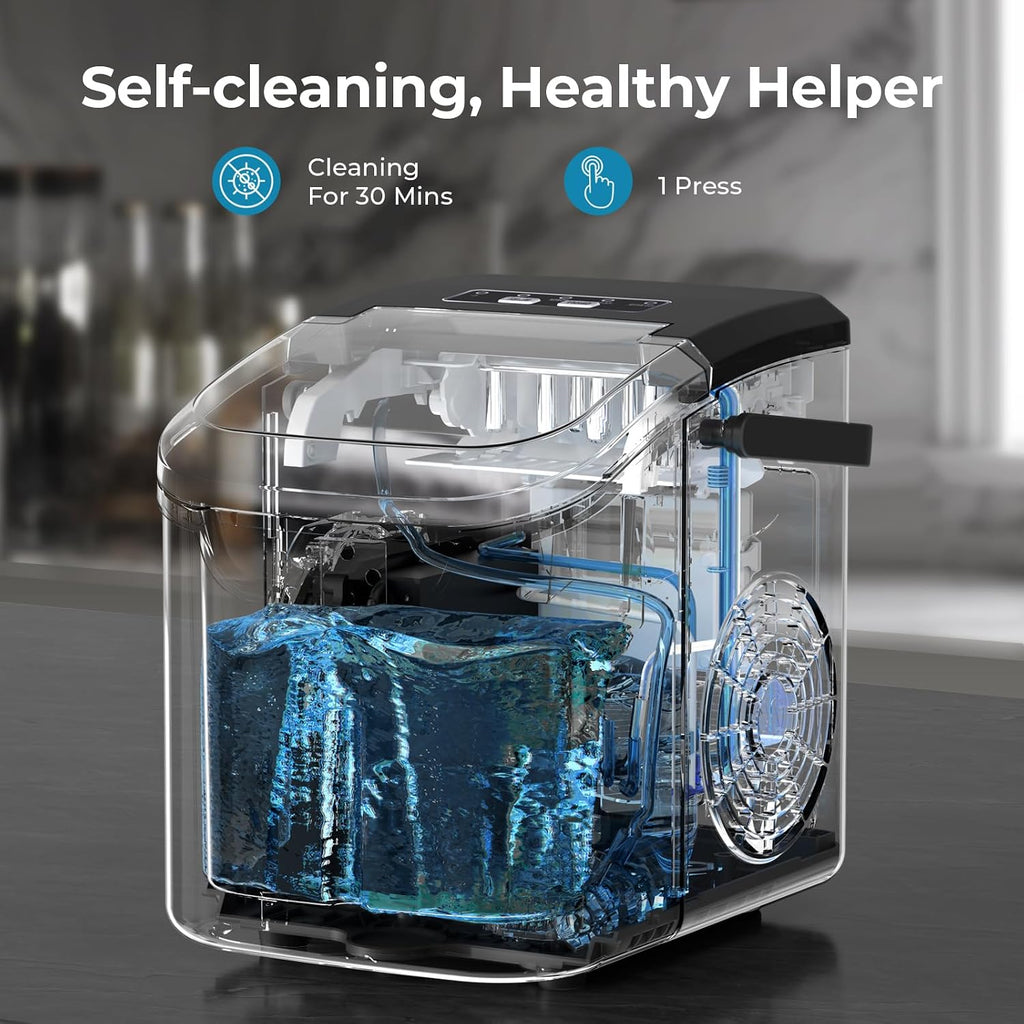 Countertop Ice Maker – 26 lbs/Day, Ice in 6 Minutes