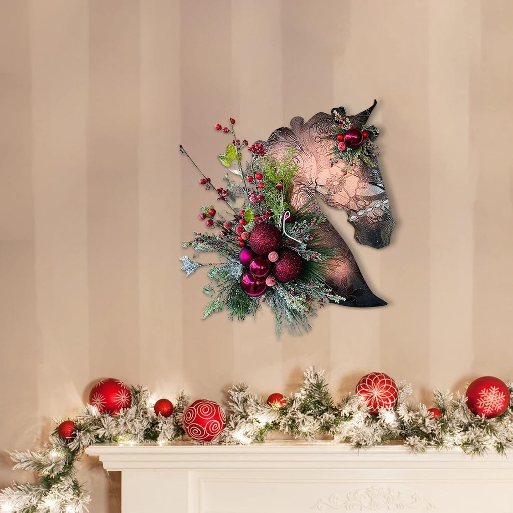 🌲🐴Horse Head Wreath for Christmas | Single, Pair & Family Bundles✨