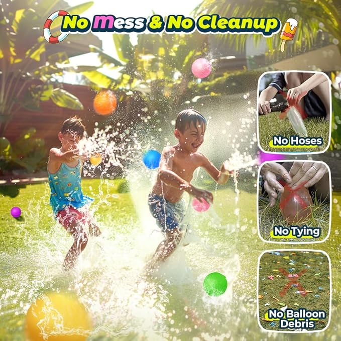 Magnetic Splash Balloons - Reusable Water Balloons for Kids🎁
