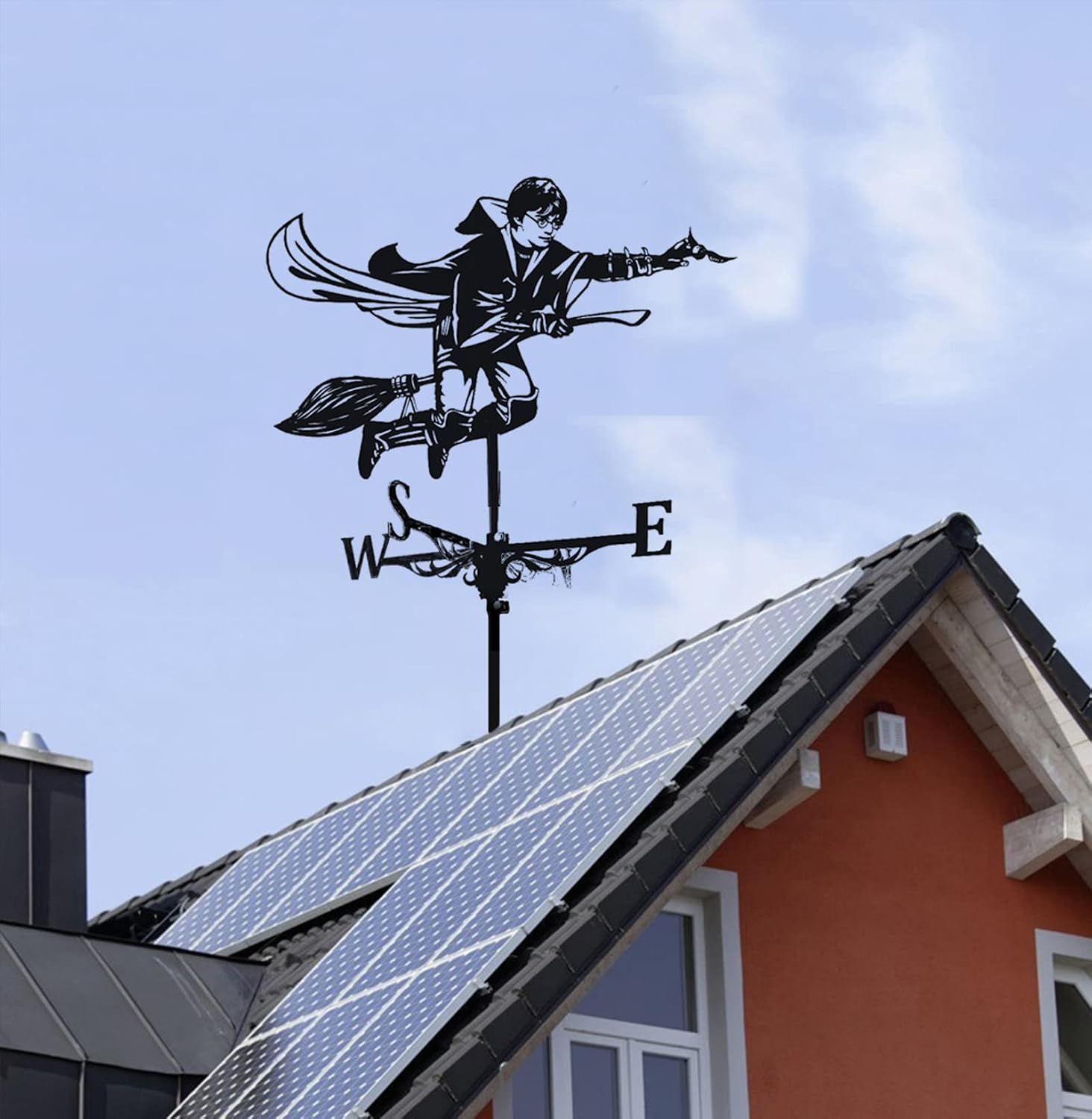 Harry Potter Metal Weather Vane – Flying Broom Outdoor Decor