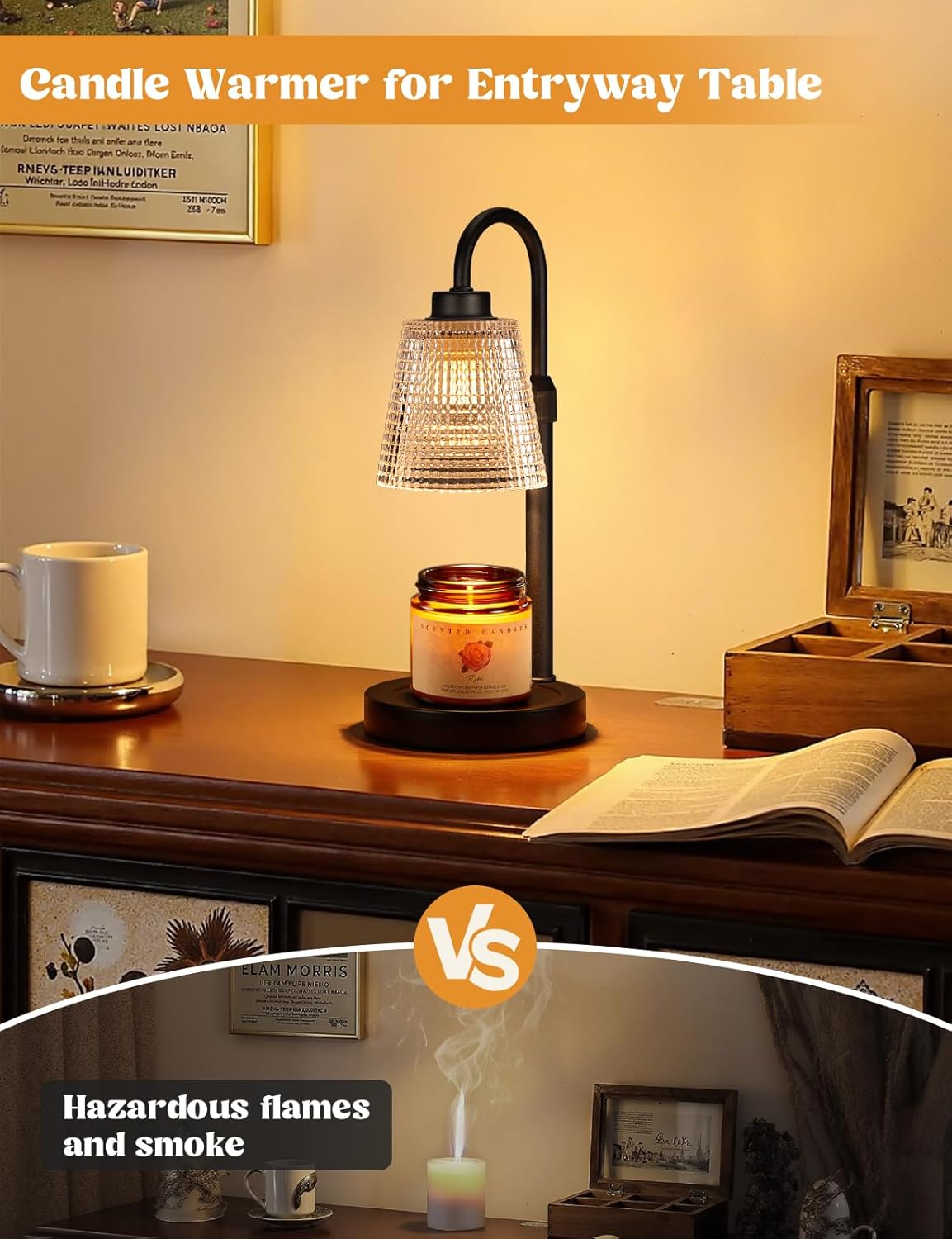 Dimmable Candle Warmer Lamp for Cozy Home Decor