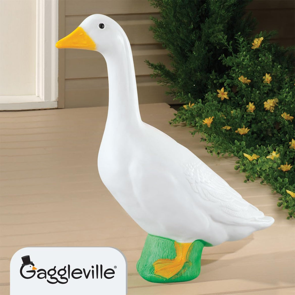 Dress-Up Porch Goose Statue – Fillable Outdoor Garden Goose in 3 Sizes
