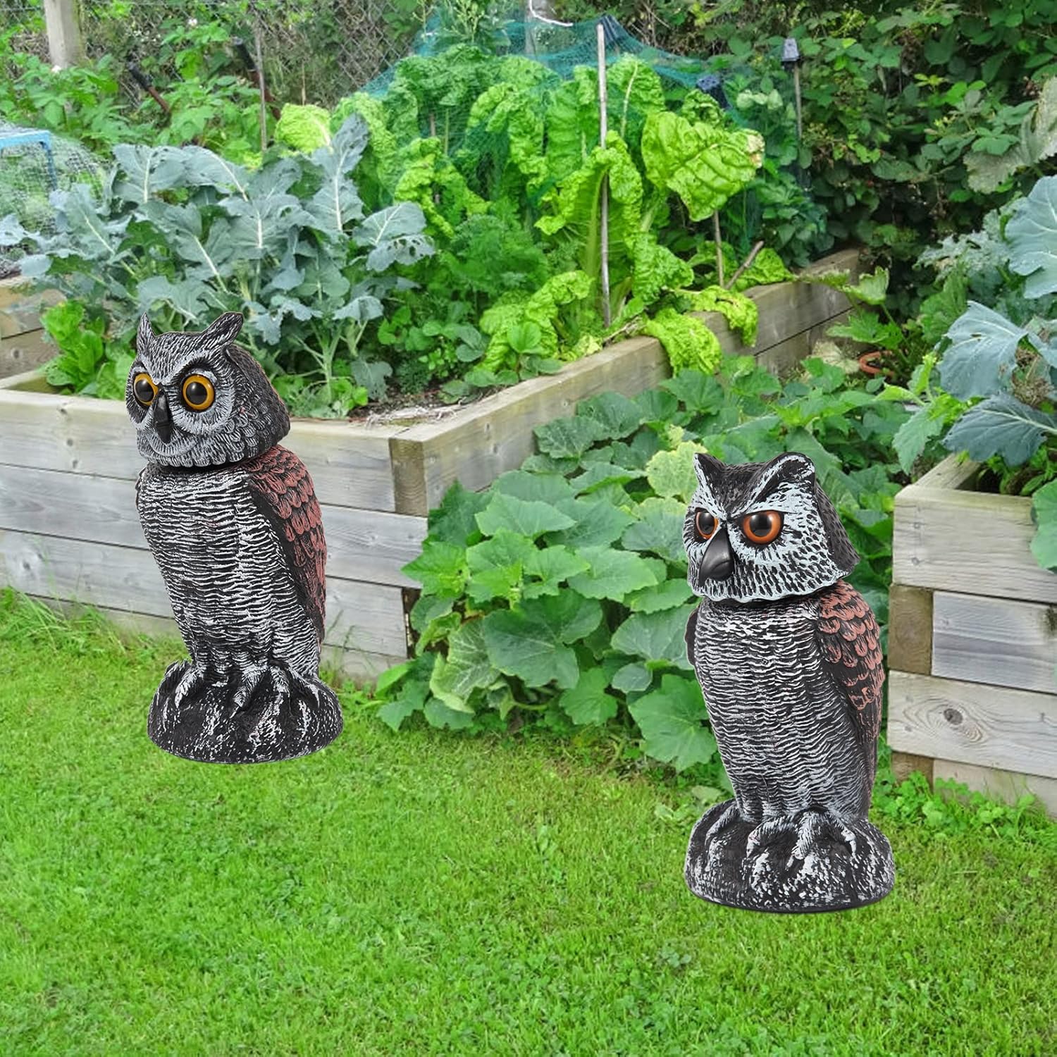 🦉 Owl Garden Guard – No Batteries Needed, Just Wind Power!