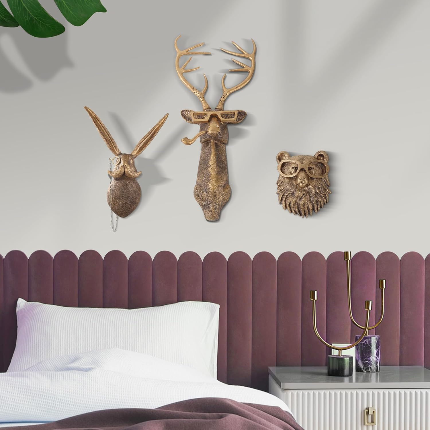 🦁🦓✨ 6‑Pack Gold Animal Head Wall Sculptures – Limited Stock 50% Off!🚚🏷️