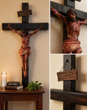 Pre-Blessed Jesus Crucifix for Home Prayer & Reflection