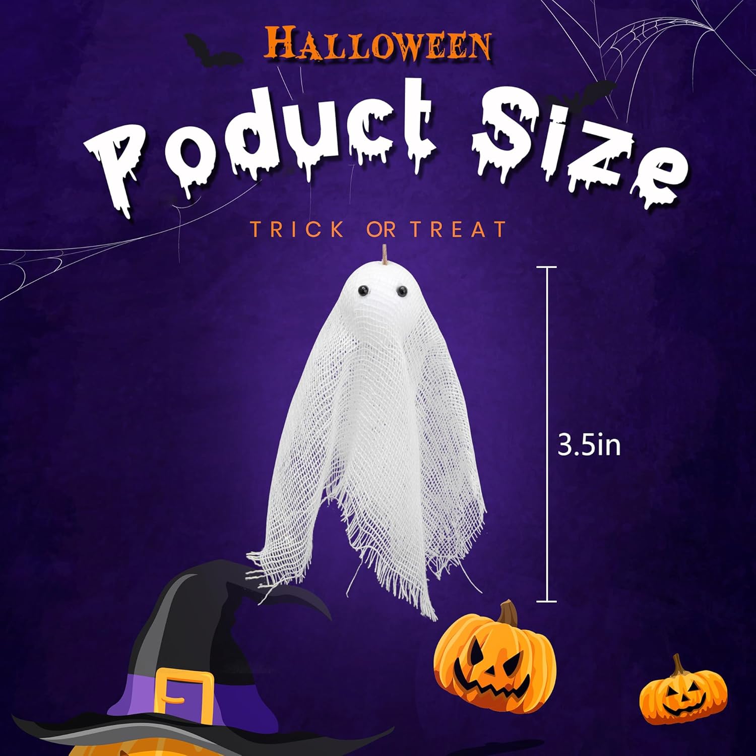 8 Pcs Halloween Ghost Garland-Character Hanging Decor