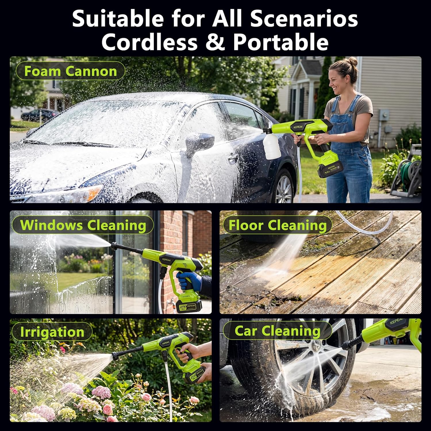 1450 PSI Cordless Portable Pressure Washer