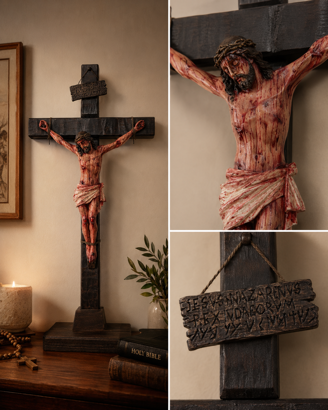 Pre-Blessed Jesus Crucifix for Home Prayer & Reflection