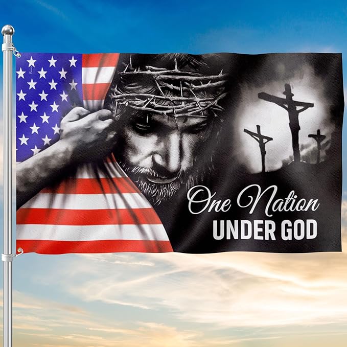 ✝️Jesus Christian Patriotic American Grommet Flag