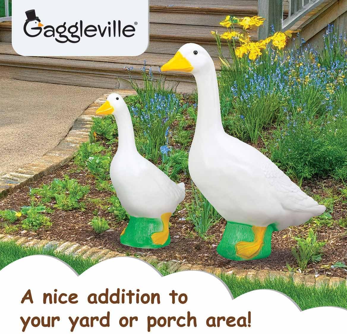 Dress-Up Porch Goose Statue – Fillable Outdoor Garden Goose in 3 Sizes