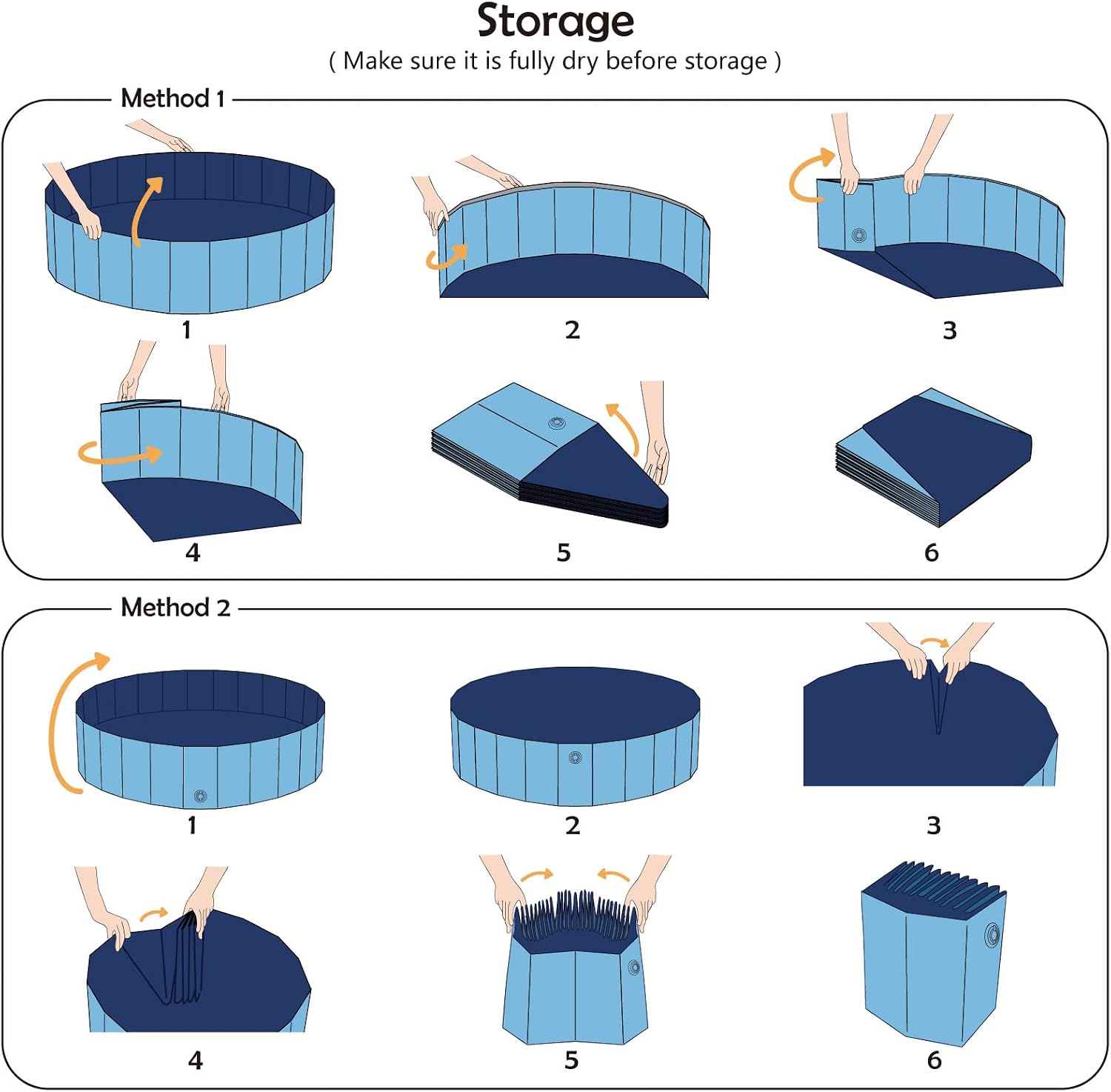 Collapsible Dog Pool for Bathing, Cooling & Backyard Play