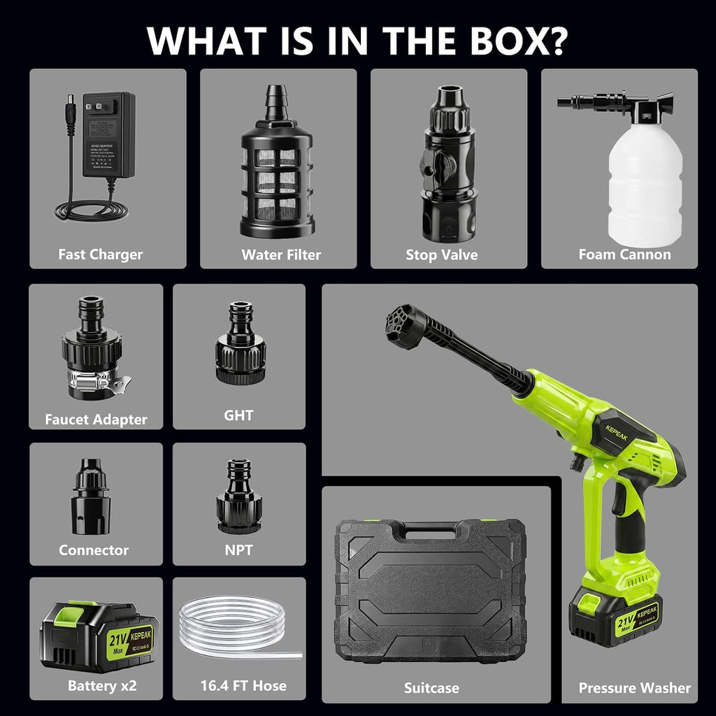 1450 PSI Cordless Portable Pressure Washer