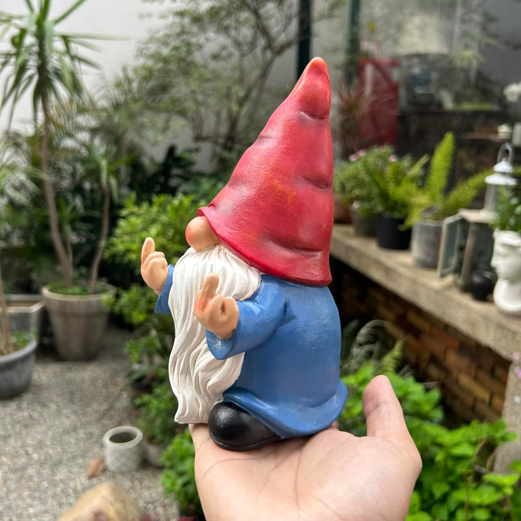 🖕 Grumpy Gnome 7.8" – Funny Garden Rebel!