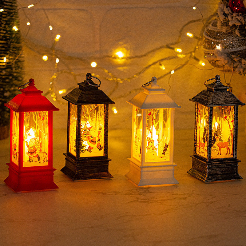 🎄🎁Christmas Lantern Candlestick Lamp christmas Decoration night Light（4pack）