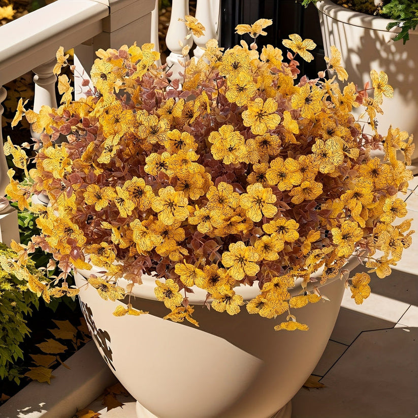 💐12PCS Artificial UV-resistant flowers: suitable for patios, porches and balconies-Tropaeolum Majus