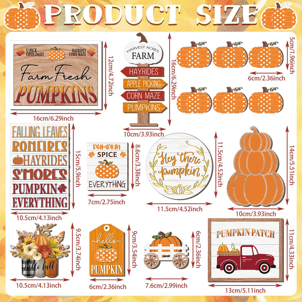 🎃Halloween Tiered Tray Decor Set Cute Halloween Wooden Signs