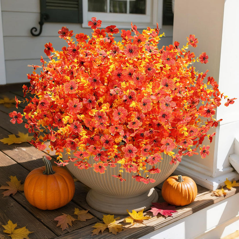 💐12PCS Artificial UV-resistant flowers: suitable for patios, porches and balconies-Sunset