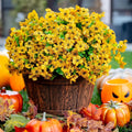 💐12PCS Artificial UV-resistant flowers: suitable for patios, porches and balconies-Yellow
