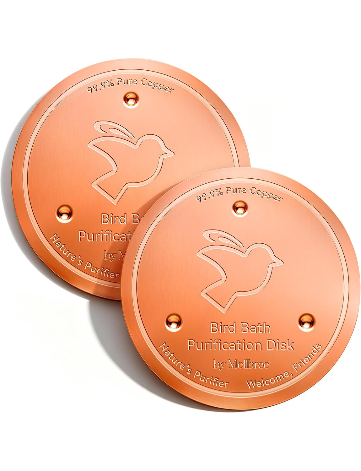 Pure Copper Bird Bath Cleaner Disc for Outdoor Birdbaths
