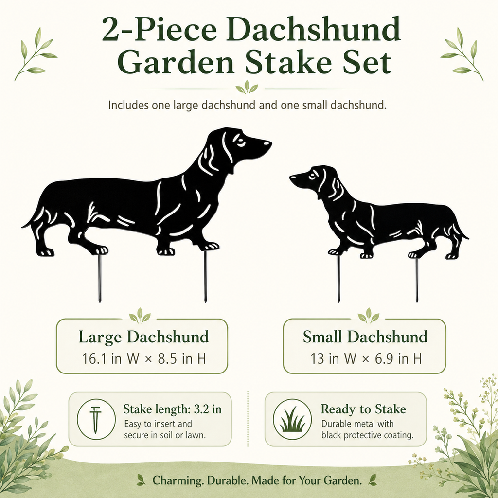 Dachshund Metal Garden Decor – Gift for Dog Lovers